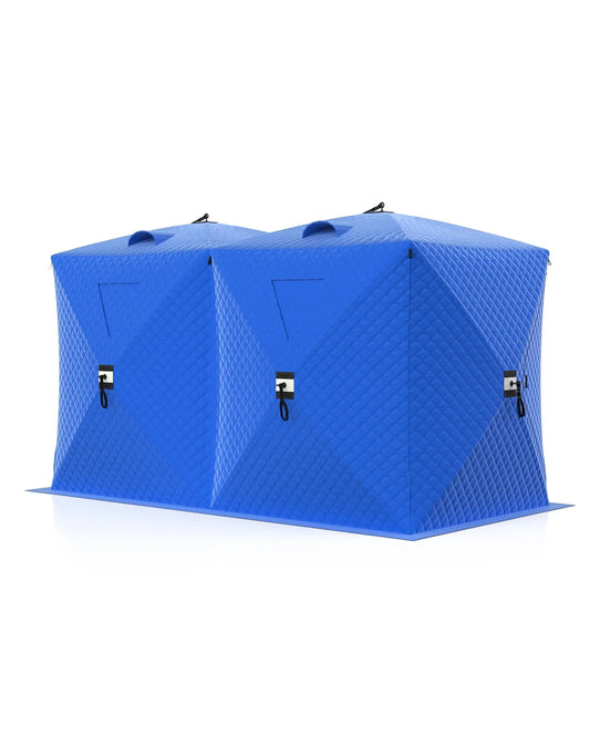 Pop Up Ice Fishing Tent Hub Style Shelter Resistant Warmth