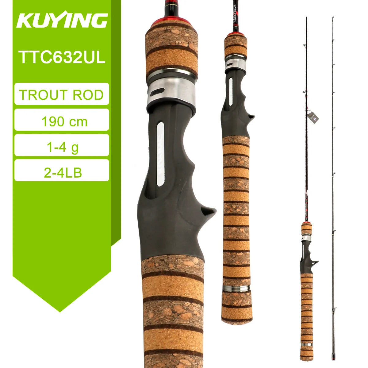 Kuying Carbon Lure Rod For Casting And Spinning River Fishing