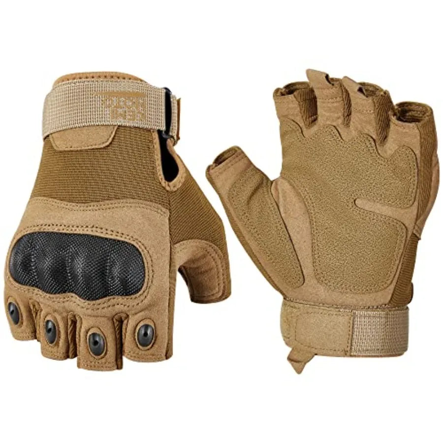 Fingerless Tactical Gloves For Men Outdoor Work Motorcycle Cycling Hiking