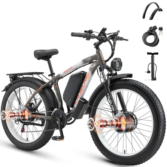 AWD Electric Bike for Adults Peak 4000W Fat Tire Ebike