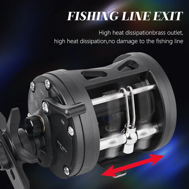 Billings Trolling Drum Fishing Reel 33Lb Drag 3.8 To 1