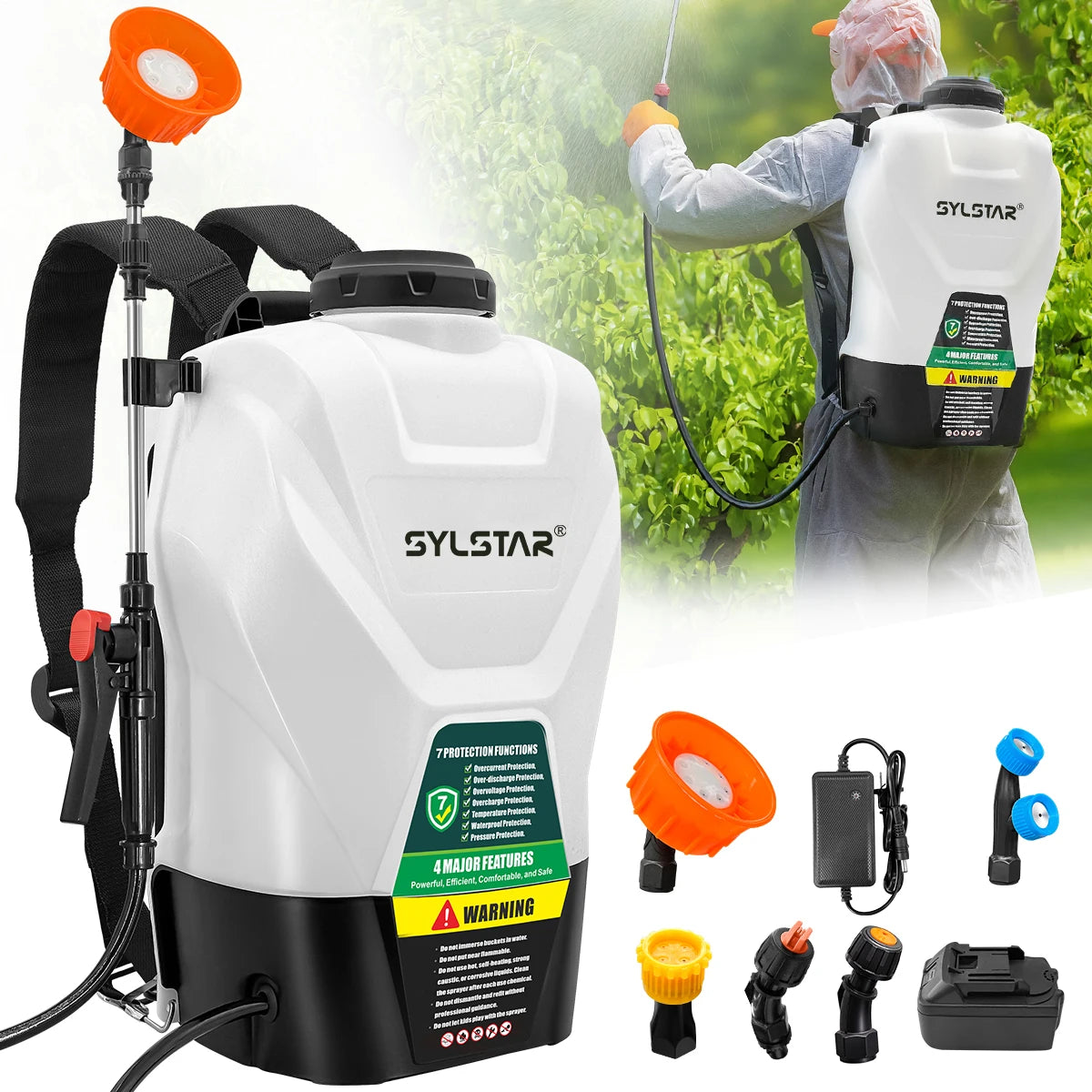 Backpack Sprayer Battery Powered 100 PSI Compatible With 18V Battery