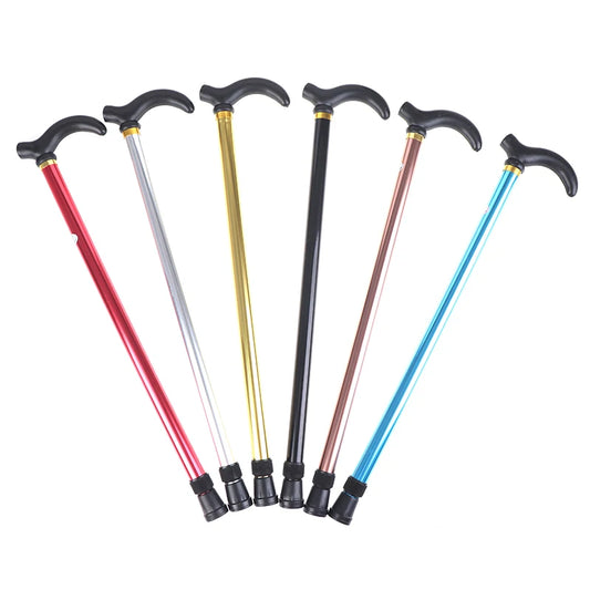 Aluminum Alloy Adjustable Walking Stick Two Section With Anti Skid Handle