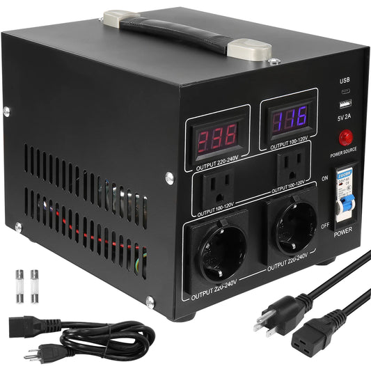 SucceBuy Voltage Converter Transformer 2000VA 3000VA 5000VA 5V USB Port