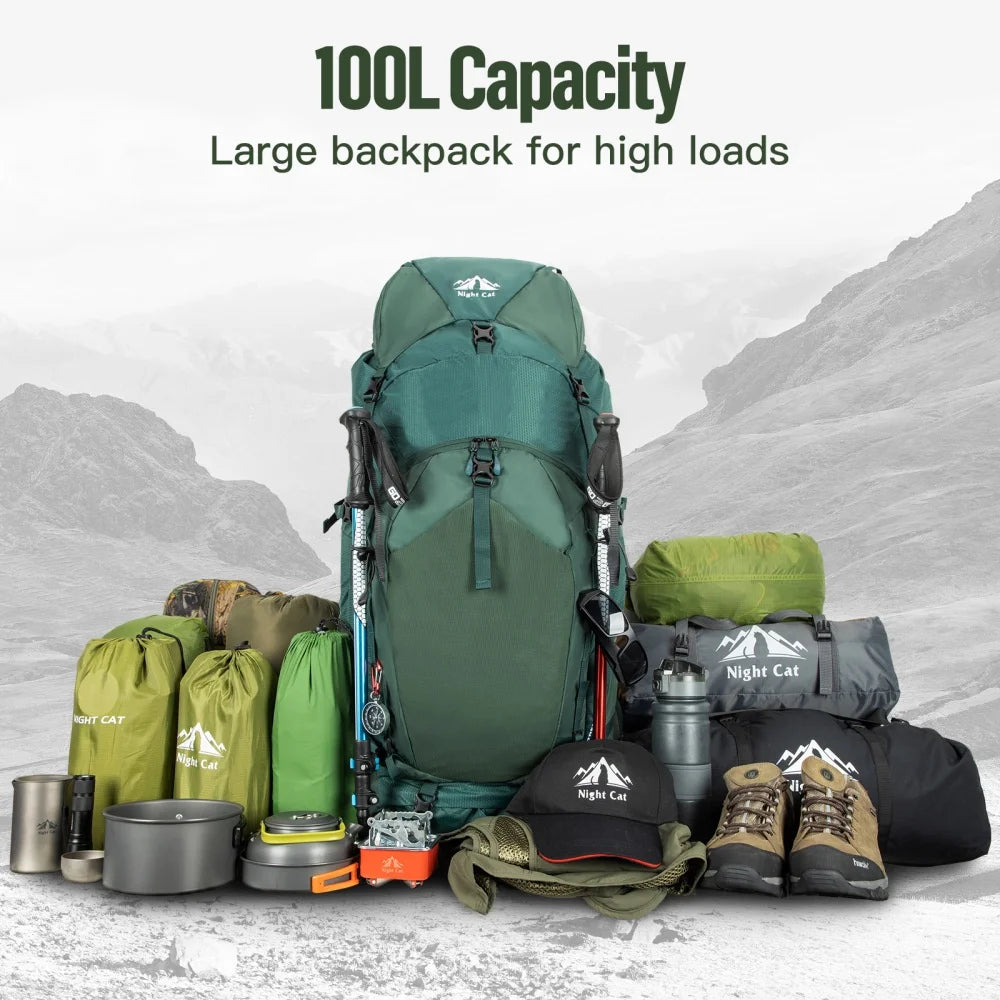 Night Cat Internal Frame Hiking Backpack Men And Women Waterproof