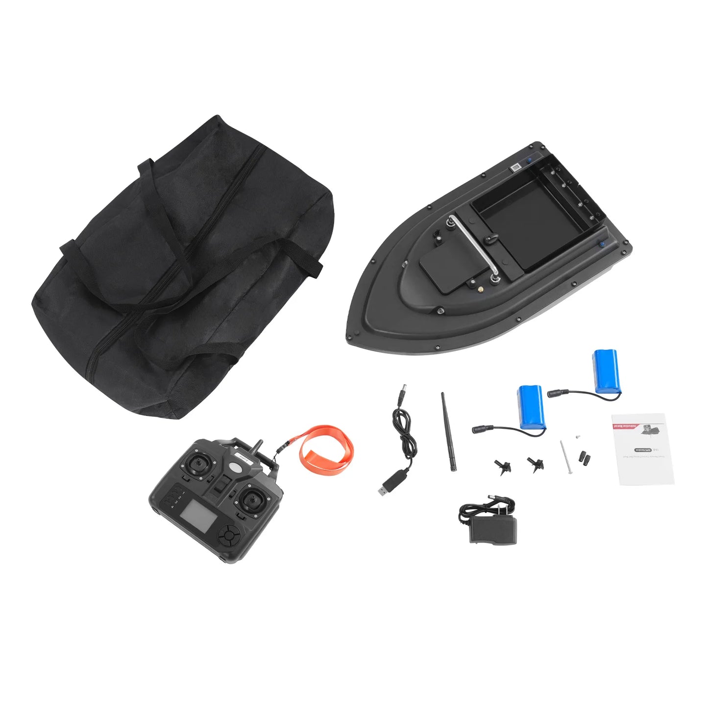 GPS Fishing Bait Boat With Rechargeable Batteries Night Remote Control