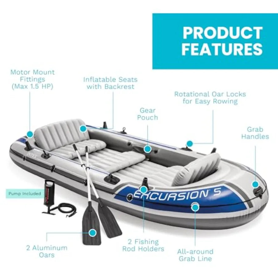 Excursion Inflatable Boat For Water Fishing And Rafting