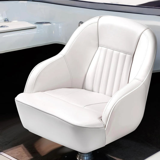HiMISS Captain Bucket Seat Boat High Back PVC Leather Pedestal