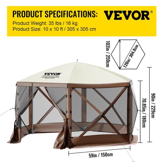 SucceBuy Pop Up Camping Gazebo Shelter For Outdoor Shade And Privacy